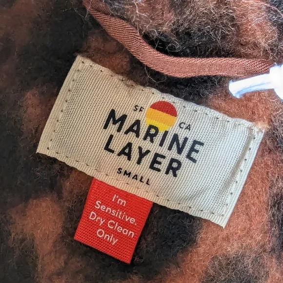 Marine Layer Oversized Stephanie Cocoon‎ Cheetah Coat Womens S NWT Button Front - Picture 6 of 9